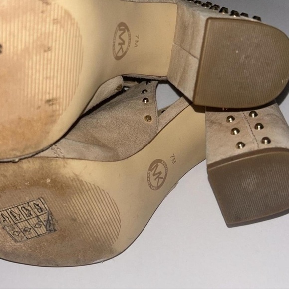 Michael Kors Tan Slingback Heels with Block Heel - Picture 5 of 7